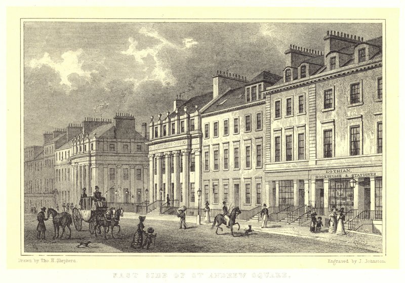 East Side of St Andrew Square (rytina) od Thomas Hosmer (after) Shepherd