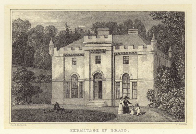 Hermitage of Braid (rytina) od Thomas Hosmer (after) Shepherd
