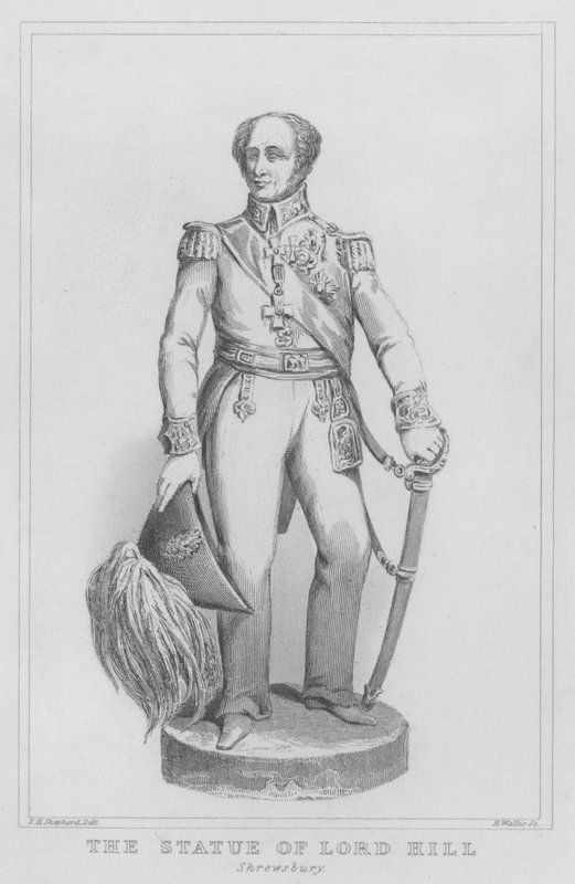 Socha Lorda Hilla, Shrewsbury (rytina) od Thomas Hosmer (after) Shepherd