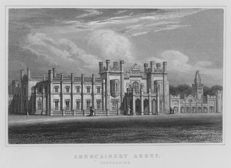 Abercairney Abbey, Perthshire (rytina) od Thomas Hosmer Shepherd