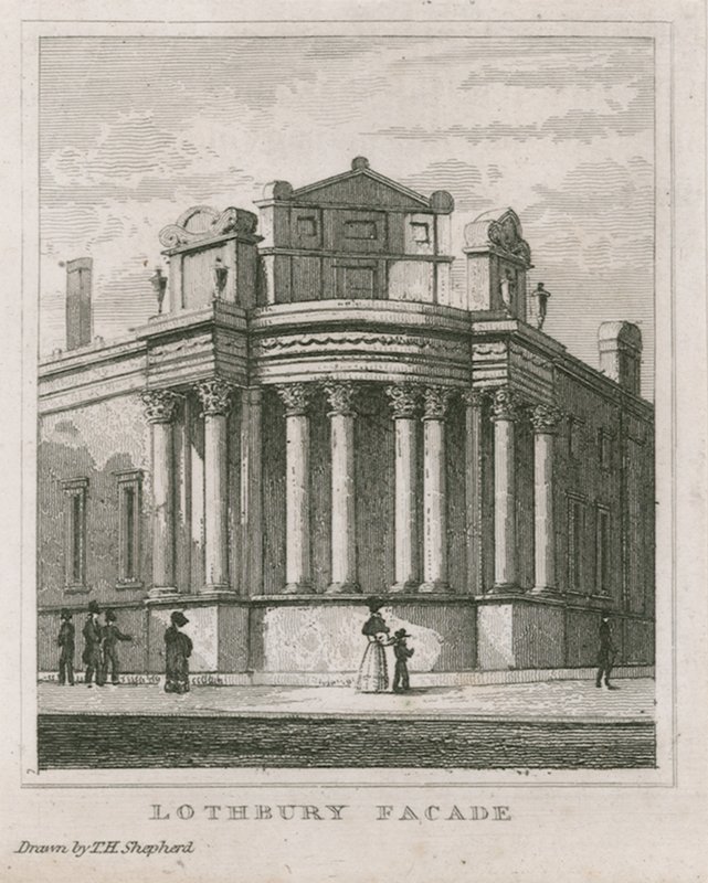 Bank of England, fronty sira Johna Soana od Thomas Hosmer Shepherd