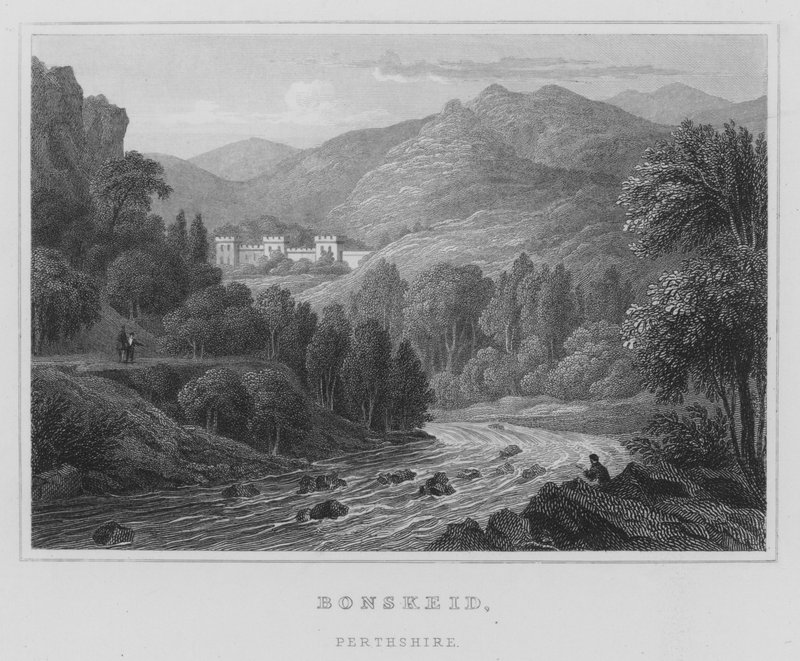 Bonskeid, Perthshire (rytina) od Thomas Hosmer Shepherd