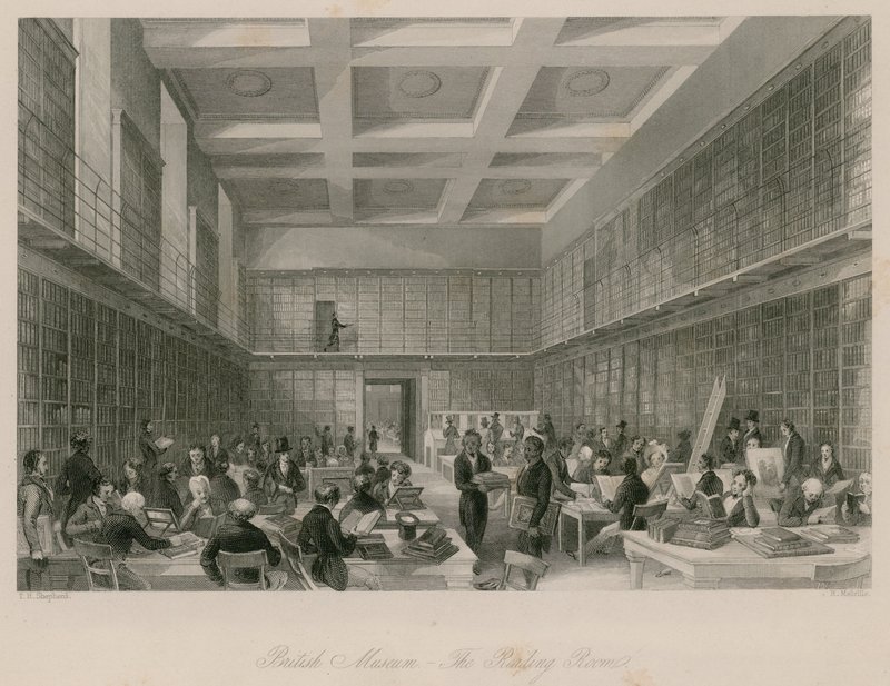 Britské muzeum, čítárna od Thomas Hosmer Shepherd