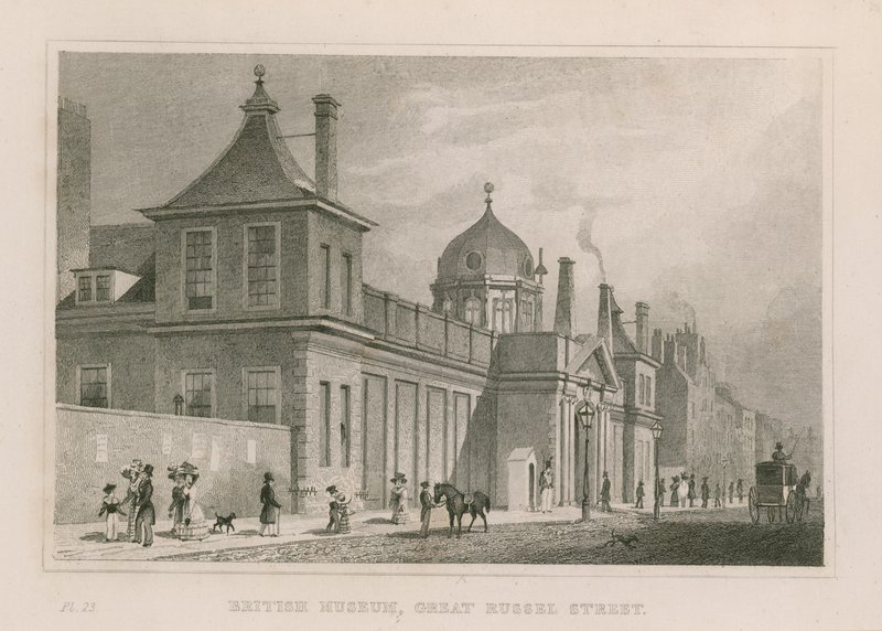 Britské muzeum v Montague House od Thomas Hosmer Shepherd
