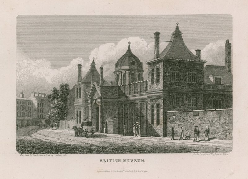 Britské muzeum v Montague House od Thomas Hosmer Shepherd