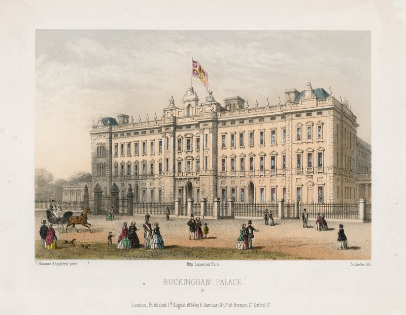 Buckinghamský palác od Thomas Hosmer Shepherd