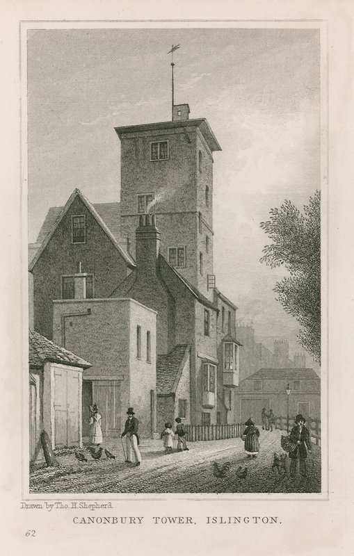 Dům a věž Canonbury od Thomas Hosmer Shepherd