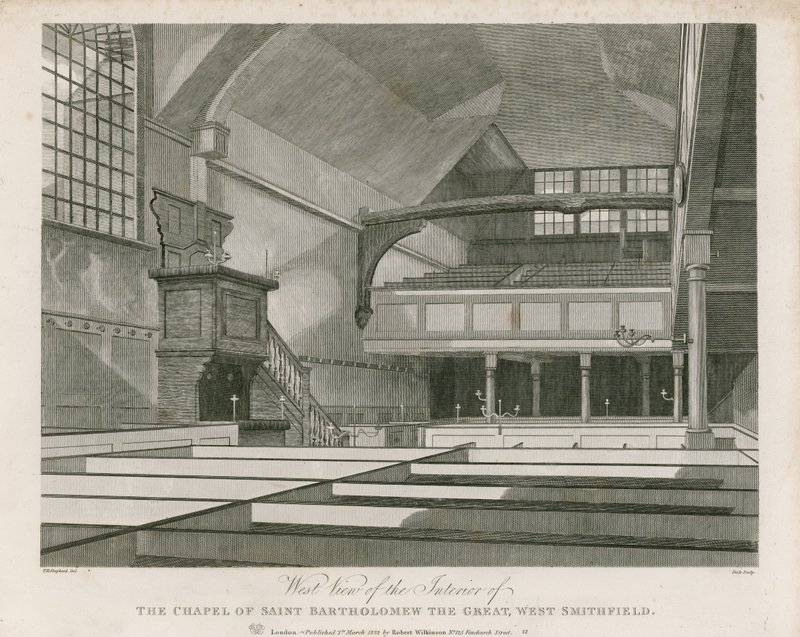 Kaple svatého Bartoloměje Velikého, West Smithfield od Thomas Hosmer Shepherd