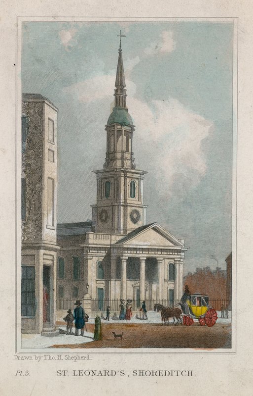 Kostel svatého Leonarda, Shoreditch od Thomas Hosmer Shepherd