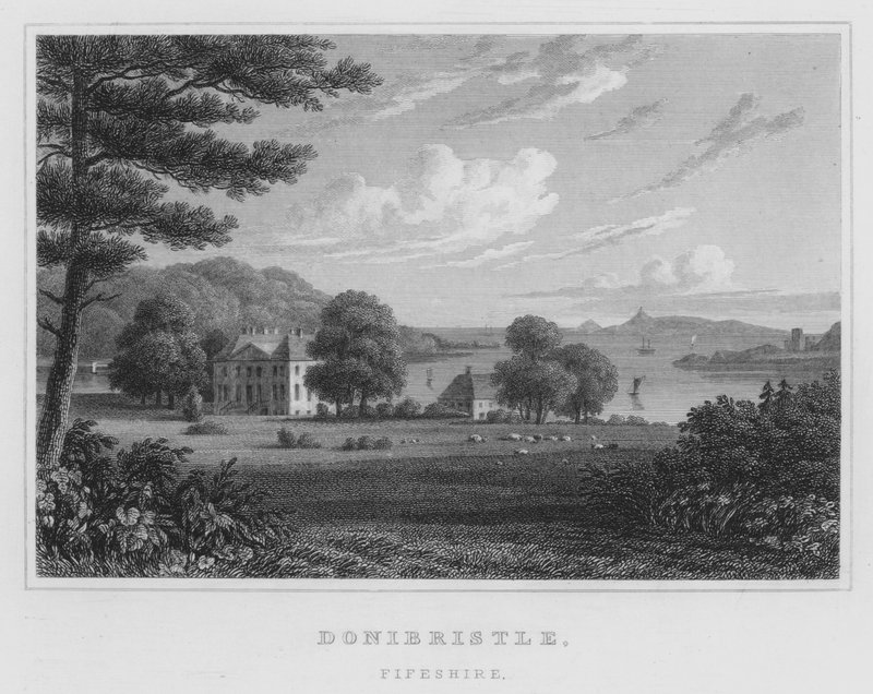 Donibristle, Fifeshire (rytina) od Thomas Hosmer Shepherd