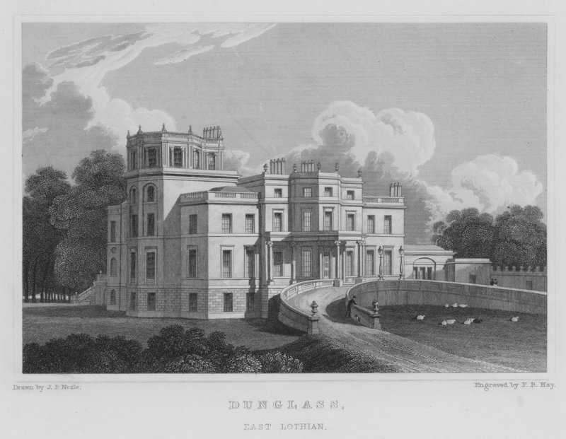 Dunglass, East Lothian (rytina) od Thomas Hosmer Shepherd