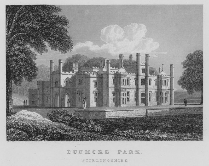 Dunmore Park, Stirlingshire (rytina) od Thomas Hosmer Shepherd
