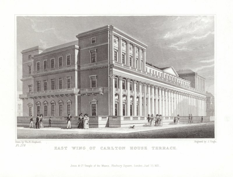 Východní křídlo terasy Carlton House od Thomas Hosmer Shepherd