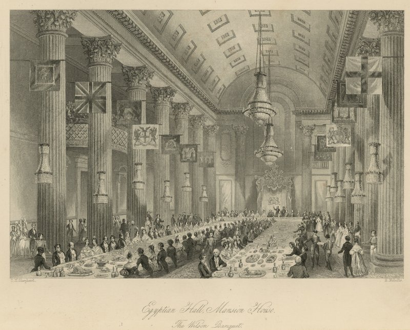 Egyptský sál, Mansion House od Thomas Hosmer Shepherd