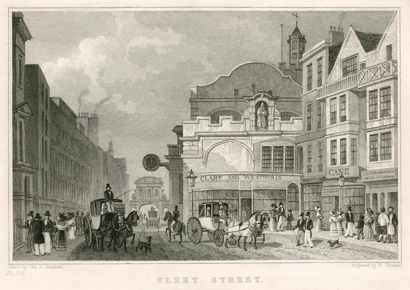 Fleet Street, Londýn od Thomas Hosmer Shepherd