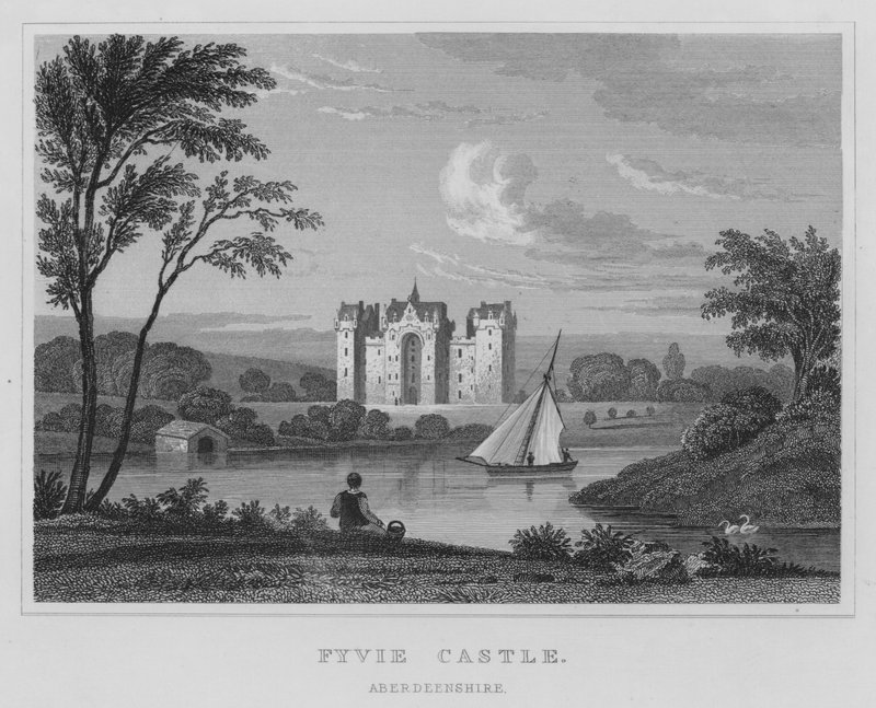 Fyvie Castle, Aberdeenshire (rytina) od Thomas Hosmer Shepherd