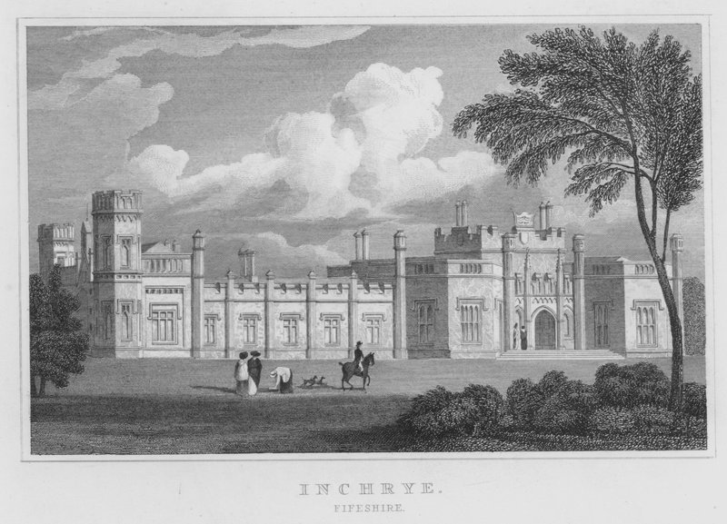 Inchrye, Fifeshire (rytina) od Thomas Hosmer Shepherd
