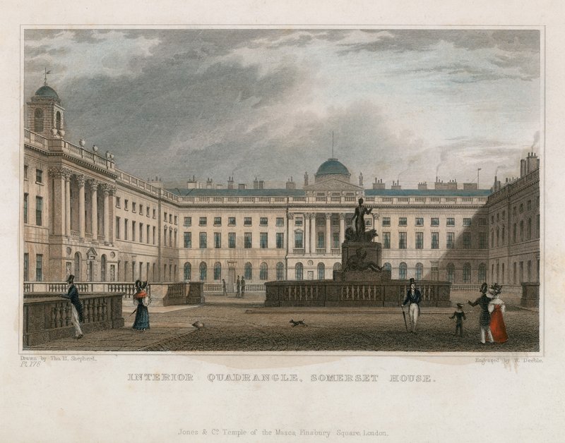 Vnitřní kvadrant, Somerset House od Thomas Hosmer Shepherd