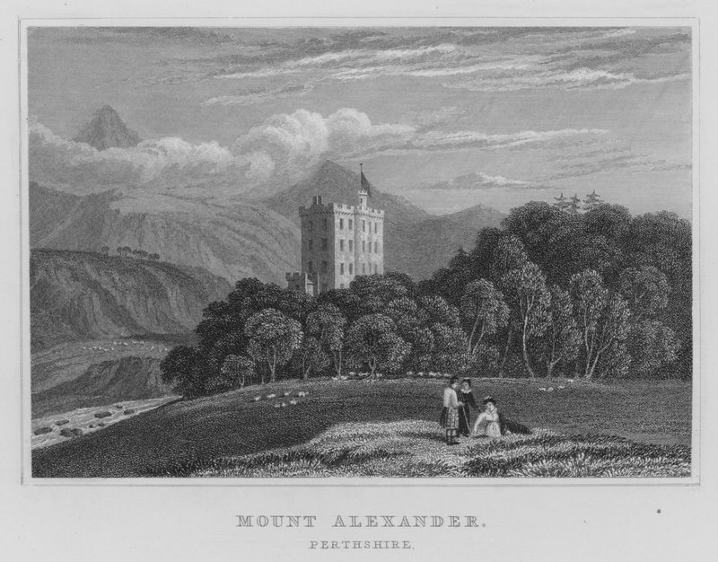 Mount Alexander, Perthshire (rytina) od Thomas Hosmer Shepherd
