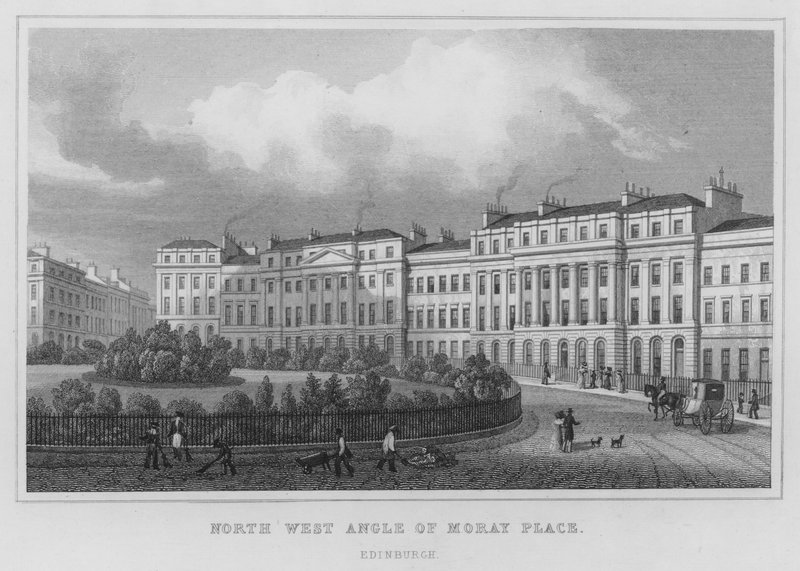 North West Angle of Moray Place, Edinburgh (rytina) od Thomas Hosmer Shepherd