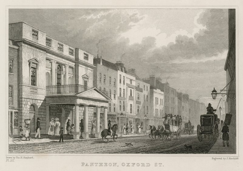 Pantheon, Oxford Street, Londýn od Thomas Hosmer Shepherd