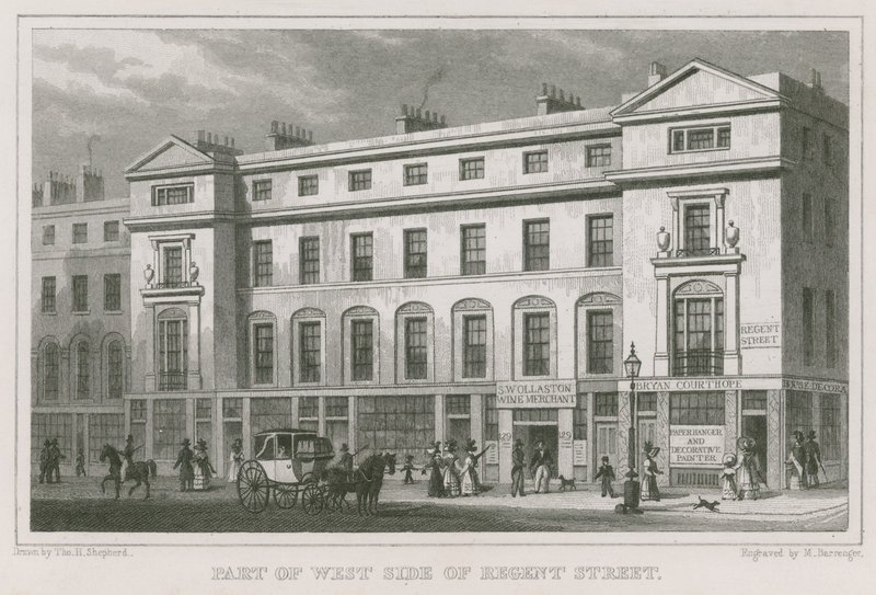 Část západní strany Regent Street v Londýně od Thomas Hosmer Shepherd