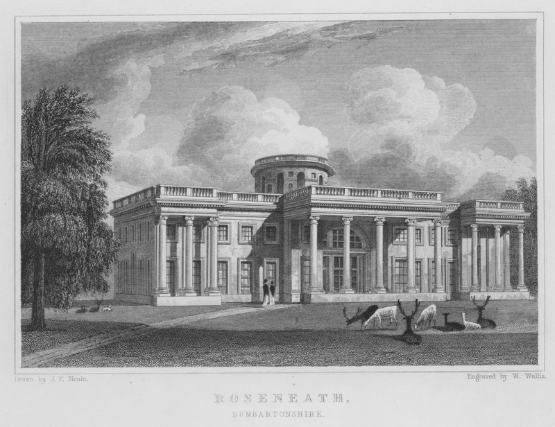 Roseneath, Dumbartonshire (rytina) od Thomas Hosmer Shepherd