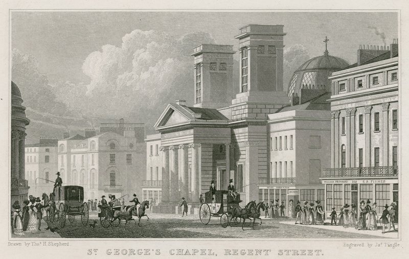 Kaple svatého Jiří, Regent Street, Londýn od Thomas Hosmer Shepherd