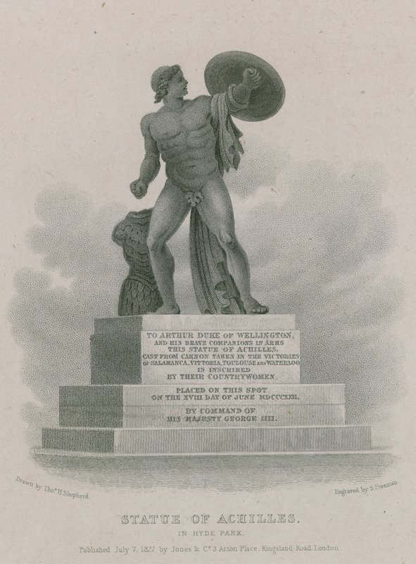 Socha Achilles v Hyde Parku, Londýn od Thomas Hosmer Shepherd