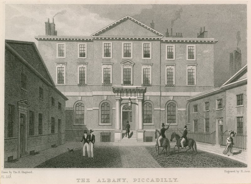Albany, Piccadilly, Londýn od Thomas Hosmer Shepherd