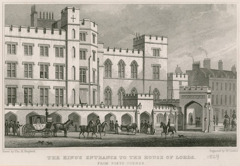Královský vchod do Sněmovny lordů, Westminster, Londýn od Thomas Hosmer Shepherd