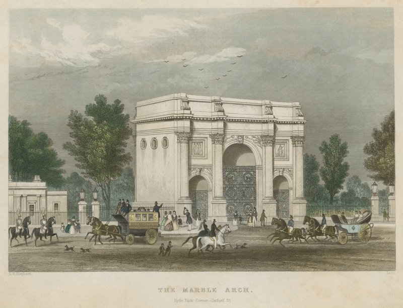 Mramorový oblouk, Hyde Park Corner, Londýn od Thomas Hosmer Shepherd