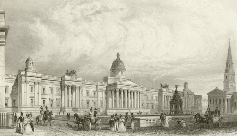 Nová národní galerie, Trafalgar Square, Londýn od Thomas Hosmer Shepherd