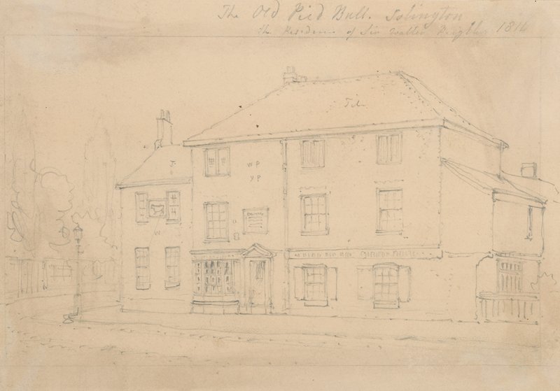 The Old Pied Bull Inn, Islington (inkoust na papíře) od Thomas Hosmer Shepherd