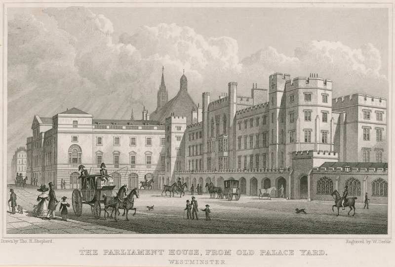 Budova parlamentu z Old Palace Yard, Westminster, Londýn od Thomas Hosmer Shepherd