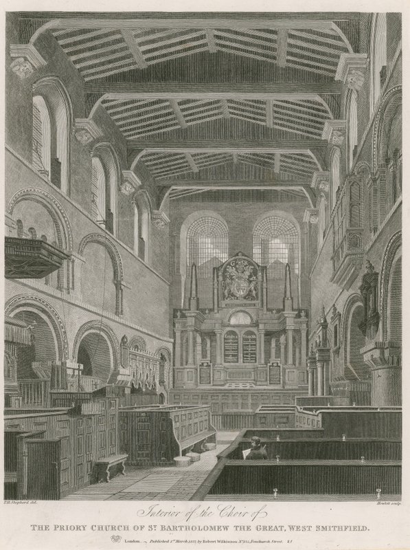 Převorský kostel svatého Bartoloměje Velikého, West Smithfield od Thomas Hosmer Shepherd