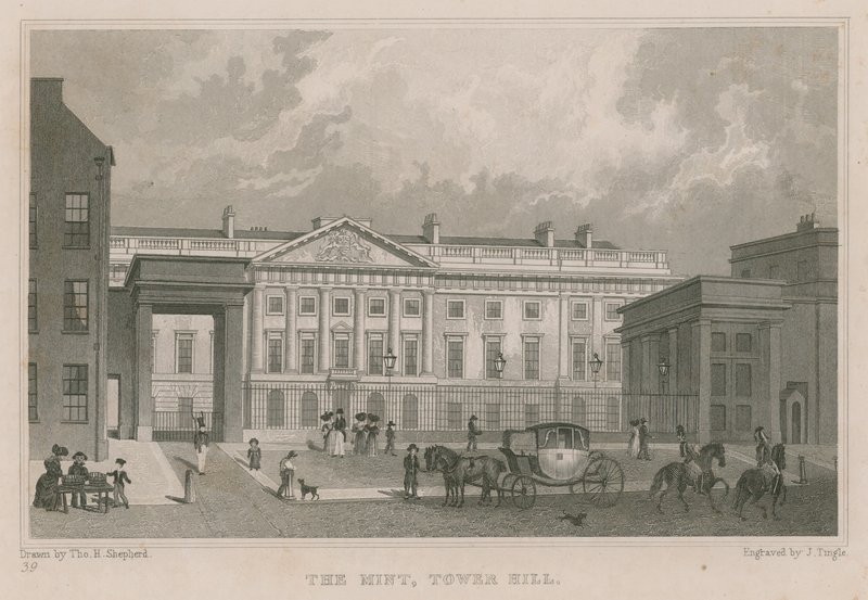 Královská mincovna, Tower Hill, Londýn od Thomas Hosmer Shepherd