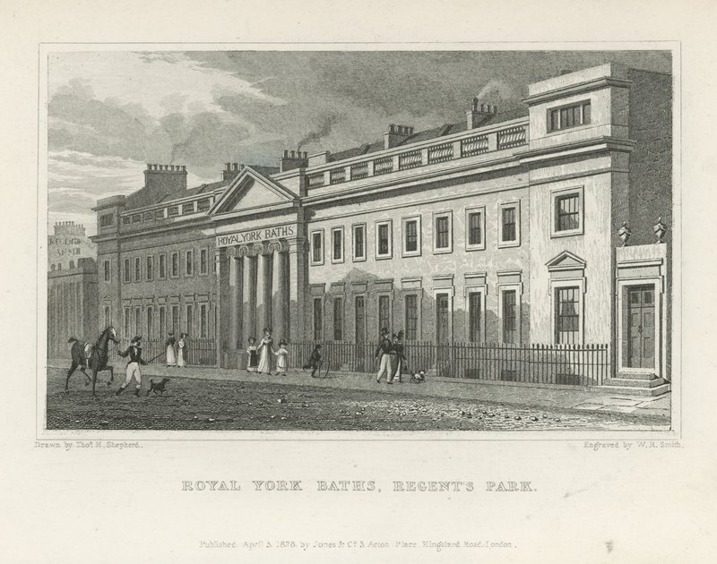The Royal York Baths na York Terrace od Thomas Hosmer Shepherd