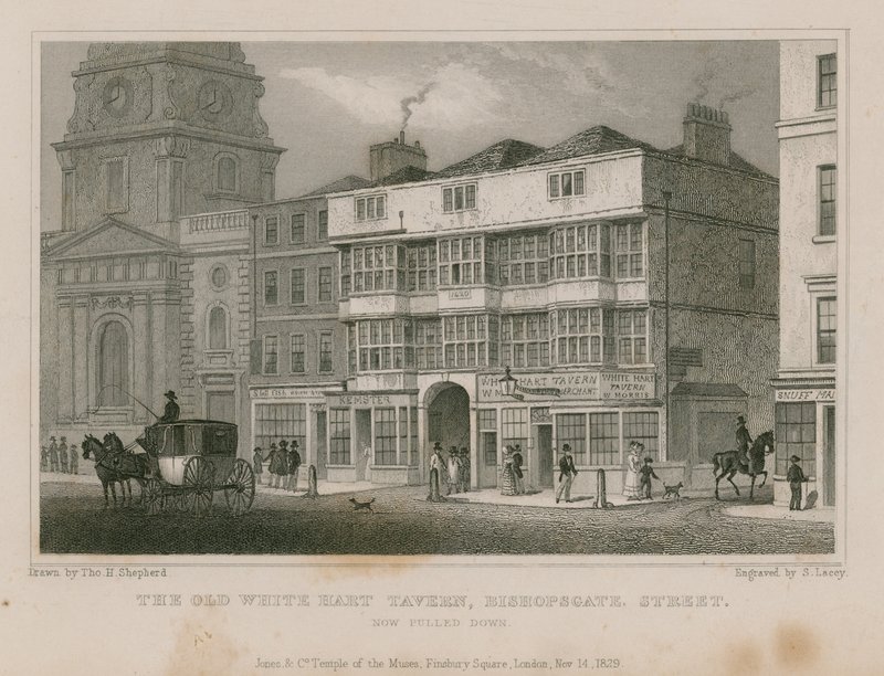The White Hart, Bishopsgate Street od Thomas Hosmer Shepherd
