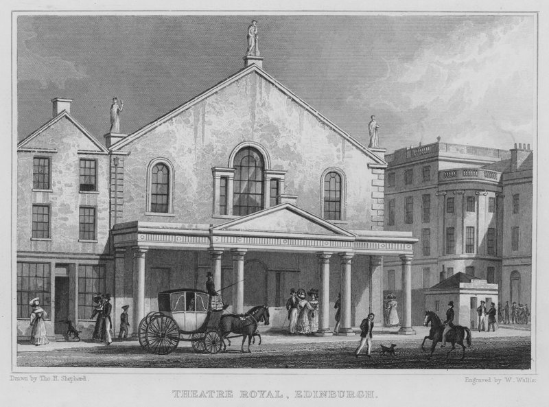 Theatre Royal, Edinburgh (rytina) od Thomas Hosmer Shepherd