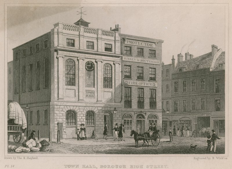 Radnice, Borough High Street, Southwark, Londýn od Thomas Hosmer Shepherd