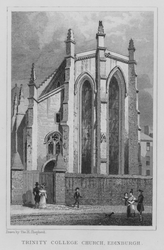 Trinity College Church, Edinburgh (rytina) od Thomas Hosmer Shepherd