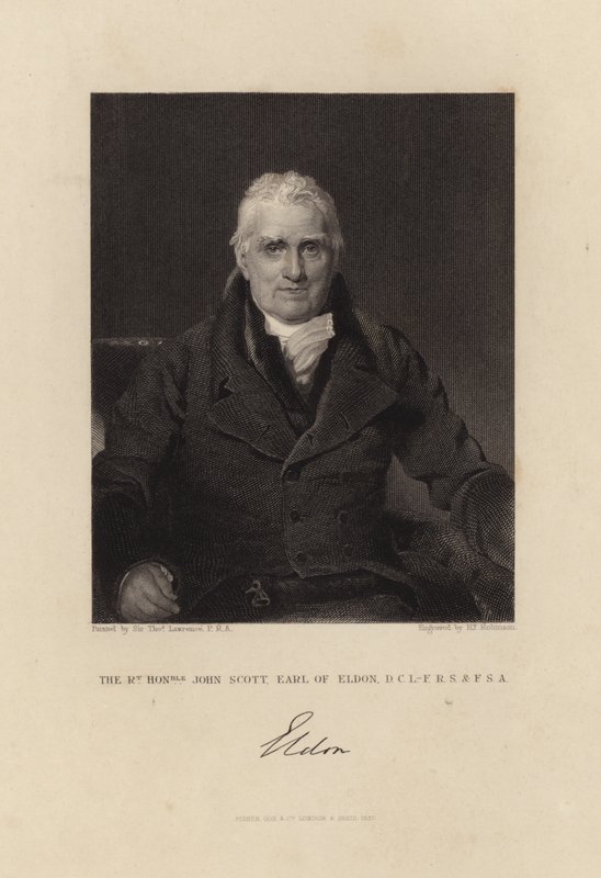 Správný ctihodný John Scott Earl z Eldonu od Thomas Lawrence