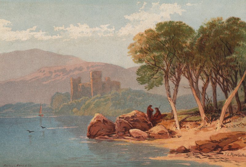 Skotsko, Loch Ness (barevné lito) od Thomas Leeson the Elder Rowbotham