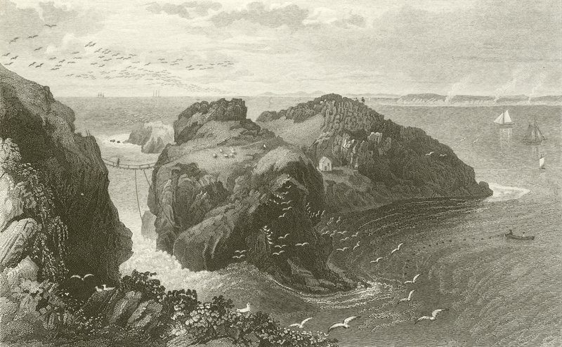 Carrick A Rede, pobřeží Antrim, Irsko od Thomas Mann Baynes