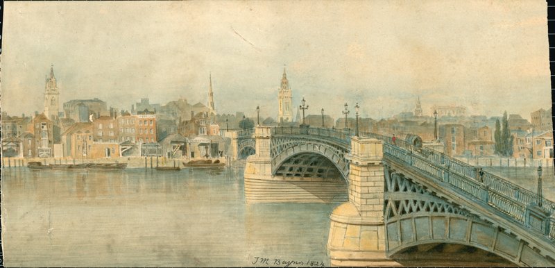 Panorama řeky Temže, severní strana, 13 částí od Thomas Mann Baynes