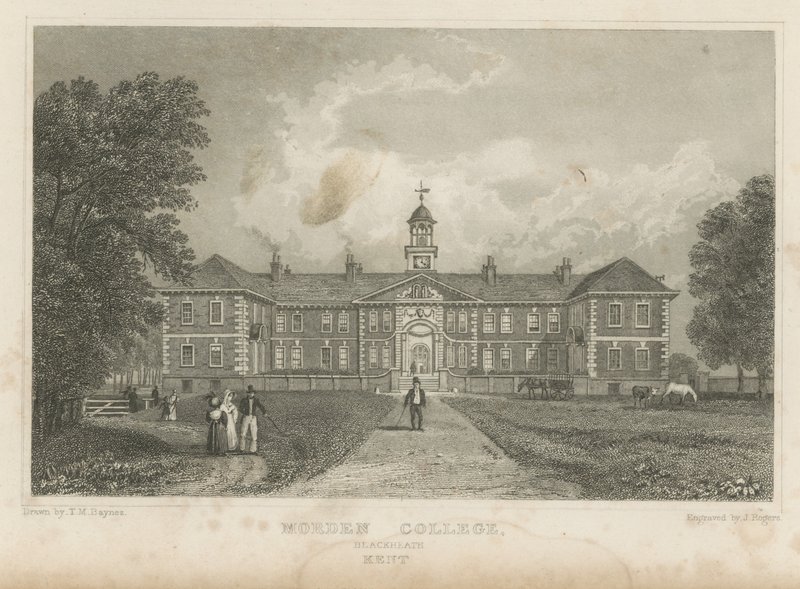 Lidé v areálu Morden College od Thomas Mann Baynes