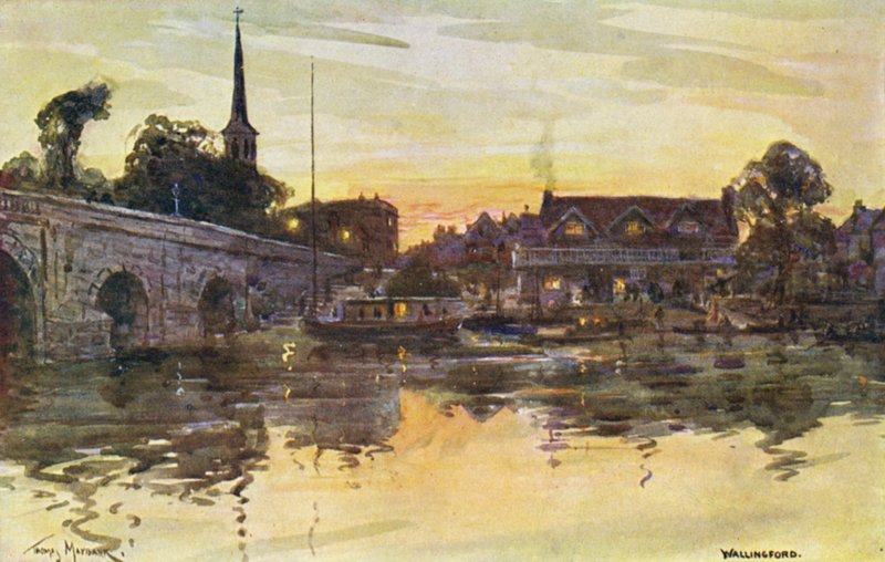 Řeka Temže: Wallingford (barevná litografie) od Thomas Maybank