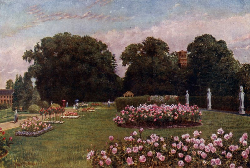 Kew Gardens: V italské zahradě (barva litho) od Thomas Mower Martin