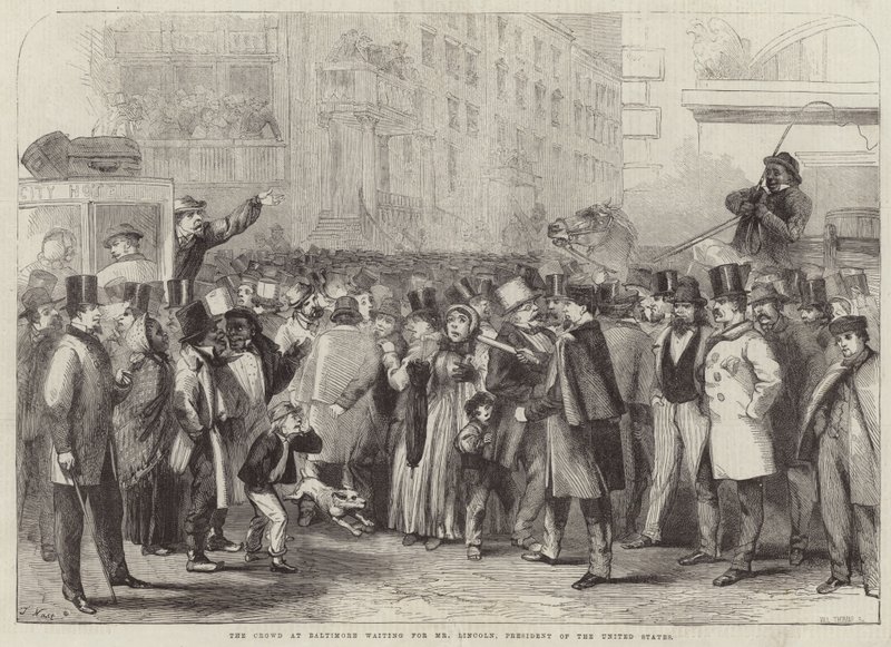 Dav v Baltimoru čeká na pana Lincolna od Thomas Nast